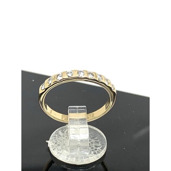 Women's Wedding Band Diamond 0.50ctw 14k Yellow Gold Stackable Ring Size 6.25 - Picture 3 of 12